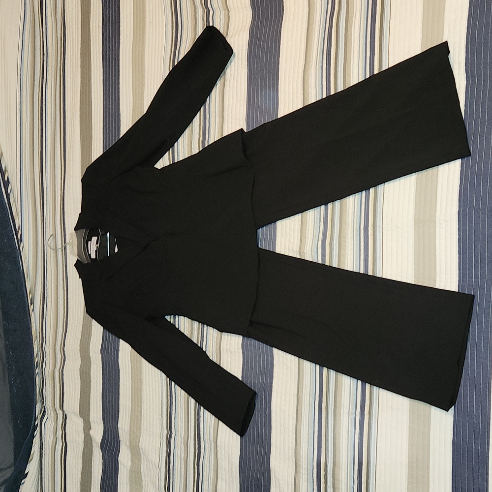 Calvin Klein Women's Trouser Suit, Fully Lined Jacket, Wide Leg Size 8